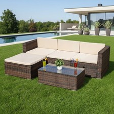 5tlg. Garten Ecksofa Lounge