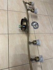 Deckenstrahler,  4-flammig, messingfarbig, 87 cm