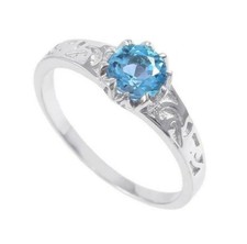 925 Silber Blau Topas