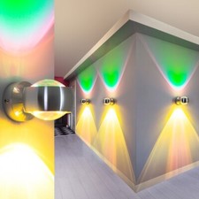 Design Wandleuchte Wohn Zimmer Wand Leuchten Glas Wandlampe Flur Strahler grün