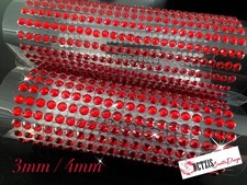 Glitzersteine Selbstklebend 3/4/6mm ROT Kristall- Strasssteine Verzieren Basteln