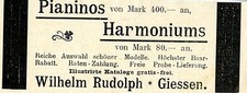 Wilhelm Rudolph Giessen PIANOS