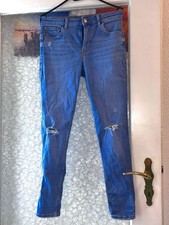 Bershka Damen Jeans Push Up Hüftjeans Low Rise Skinny Hose Figurbetont Gr. 38/36