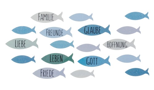 Wachsmotiv fischschwarm - wachsmotiv,