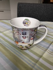 Tasse, Porzellan China Bone Vogeltränke 0,4l Ambiente Winter Vögel Meisen