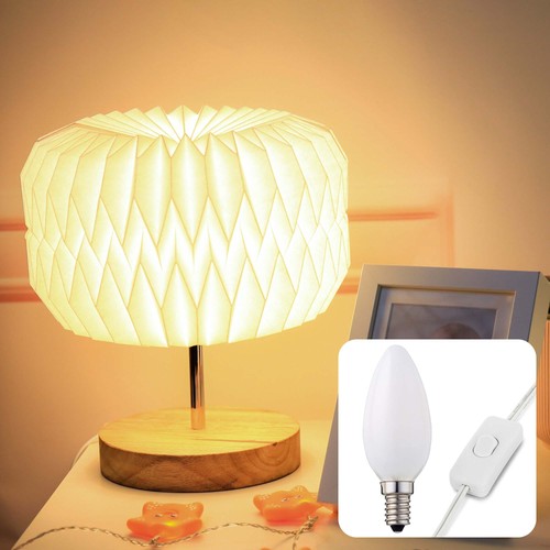 Papier lampe leuchte holzfuß - papier,