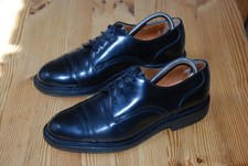 antica cuoieria schwarz Leder glat  Herrenschuhe  Gr  40.5      (6225)