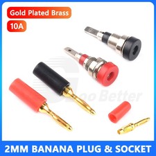 2mm Vergoldet Bananenstecker Bananen kupplung Bananenbuchse Laborbuchse