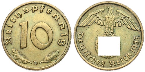 Deutschland 10 pfennig - -,