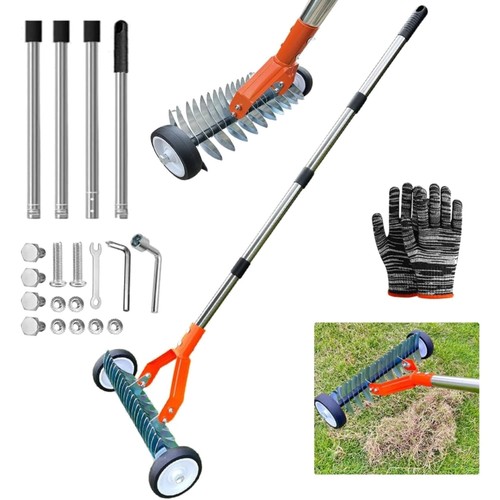 Handvertikutierer mit rädern - handvertikutierer,
