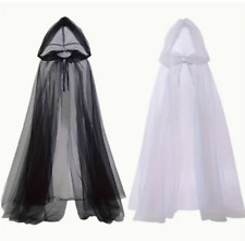 Polyester Brautumhang, Hexen- und Vampir-Cosplay-Tüll-Umhang, zweilagiges