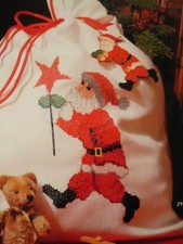 Stickvorlagen Kreuzstich Nikolaus Girlande Nikolaus mit Stern Advent Weihnachten