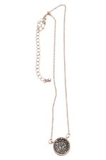 ZARA Damen Halskette Elegant Schwarz Strasssteine Edelstahl Kette Schmuck