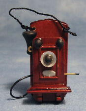 Dolls House D1525 altes Wandtelefon Holz 1:12 für Puppenhaus