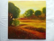 Gemälde Bild Dekoration Kunst Landschaft Italien Toskana 40x40 cm Öl Leinwand