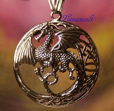 Drachen Dragon  "Keltischer Drache" Amulett   mit Band