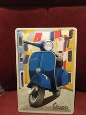 Vespa Motorrad Metall Schild-