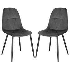 4X Esszimmerstuhl Wohnzimmer Stuhl Rückenlehne Metallbeine Anti-Rutsch 340dgr-4