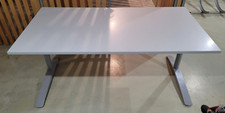 Schreibtisch - Weiß/Anthrazit, 160cm x 80cm Höhenverstellbar 68 - 87cm