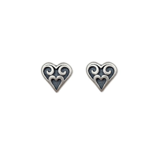 Antik ohrstecker herz 925 - antik,