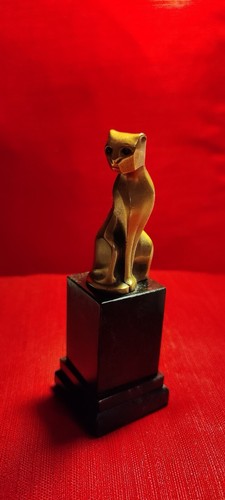 Jaguar skulptur messing - jaguar,