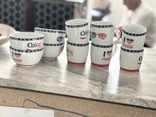 Frühstücke Set  NFL Coca Cola  6x Kaffeebecher 350 ml  und 4 Müsli Schalen dazu 