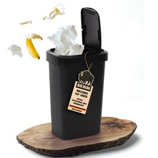 Mülleimer 50 Liter Schwing & Klappdeckel schwarz Küche