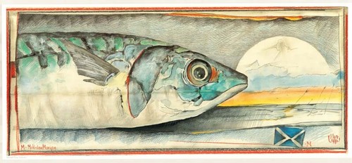 Kunstdruck makrele von - -,
