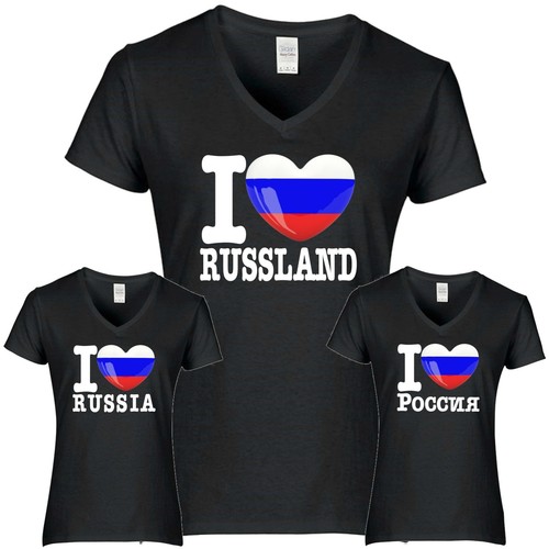 Shirt love russland damen - russland,