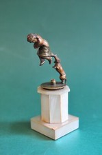 Cold Painted Vienna Bronze, Dog caught a litle girl's skirt