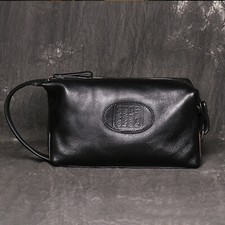 Herren leder kulturbeutel - leder,