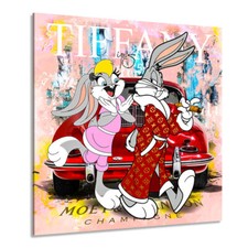 Leinwand Bild Bunny Porsche