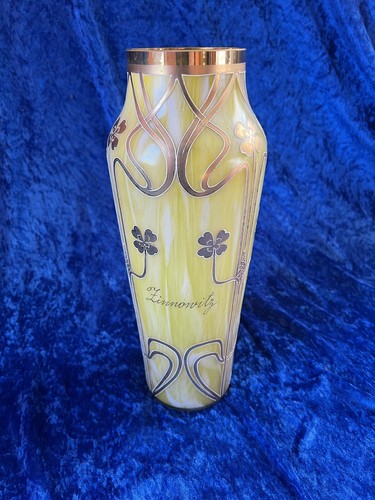 Große jugendstil glas vase - jugendstil,