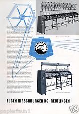 Maschinenfabrik Hirschburger Reutlingen 1956 XL Reklame Werbung Textil Maschine