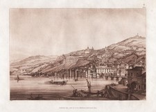 Lyons Panorama gravure etching aquatinte Radierung Aquatint Beaumont 1800
