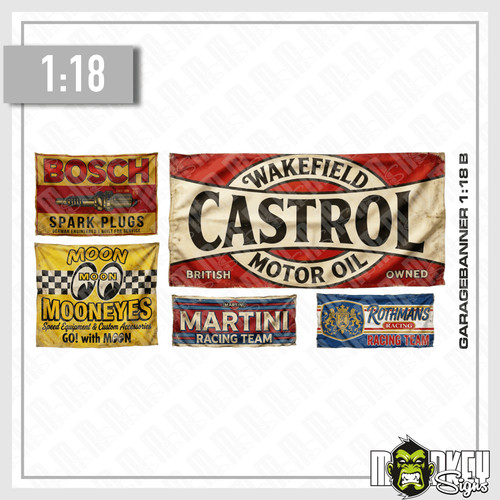 Vintage werkstatt banner set - banner,