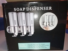 Dreifach Flüssigseifenspender Wandmontage für Badezimmer Duschgel Shampoo etc.