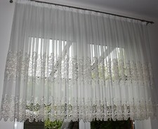 NEU Exklusive & Hochwertige Gardine Voile Spitze Creme MAßANFERTIGUNG