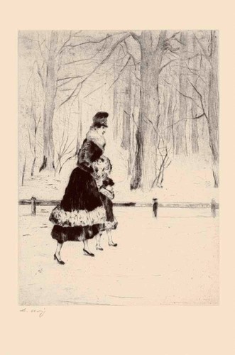 Lesser ury dame mit - kind, im
