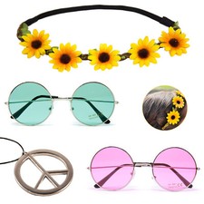 Hippie kostüm accessoire set - accessoire,