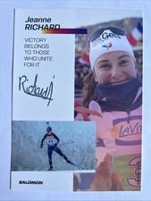 original sign. Autogrammkarte Biathlon Jeanne Richard