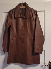 Ledermantel Damen +++Gr.38+++Braun+++Rotbraun / Bordeaux+++