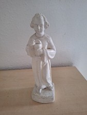 Antike Religiöse Christliche FIGUR Gips Lackiert m. Kelch