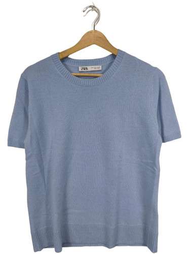 Zara kurzarmpullover blau - kurzarmpullover,