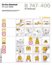 Safety Card / Lufthansa /