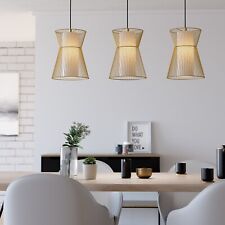 Pendelleuchte EGLO Maseta, 3 flammig Hängelampe, Metall in Gold, Glas Opal-Matt