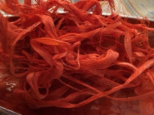 Bastelbedarf bast orange breit - bast,