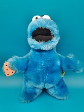 Plüsch Sesamstrasse Sesame Street Krümelmonster ca. 26cm Blau mit Keks Igel gut