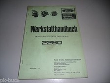 Werkstatthandbuch Forklift Gabelstapler Ford Benzin Motor 2260 Stand 08/1970