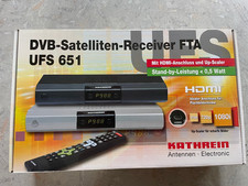 Kathrein DVB Receiver FTA UFS 651, wenig gebraucht, Originalkarton mit Zubehör